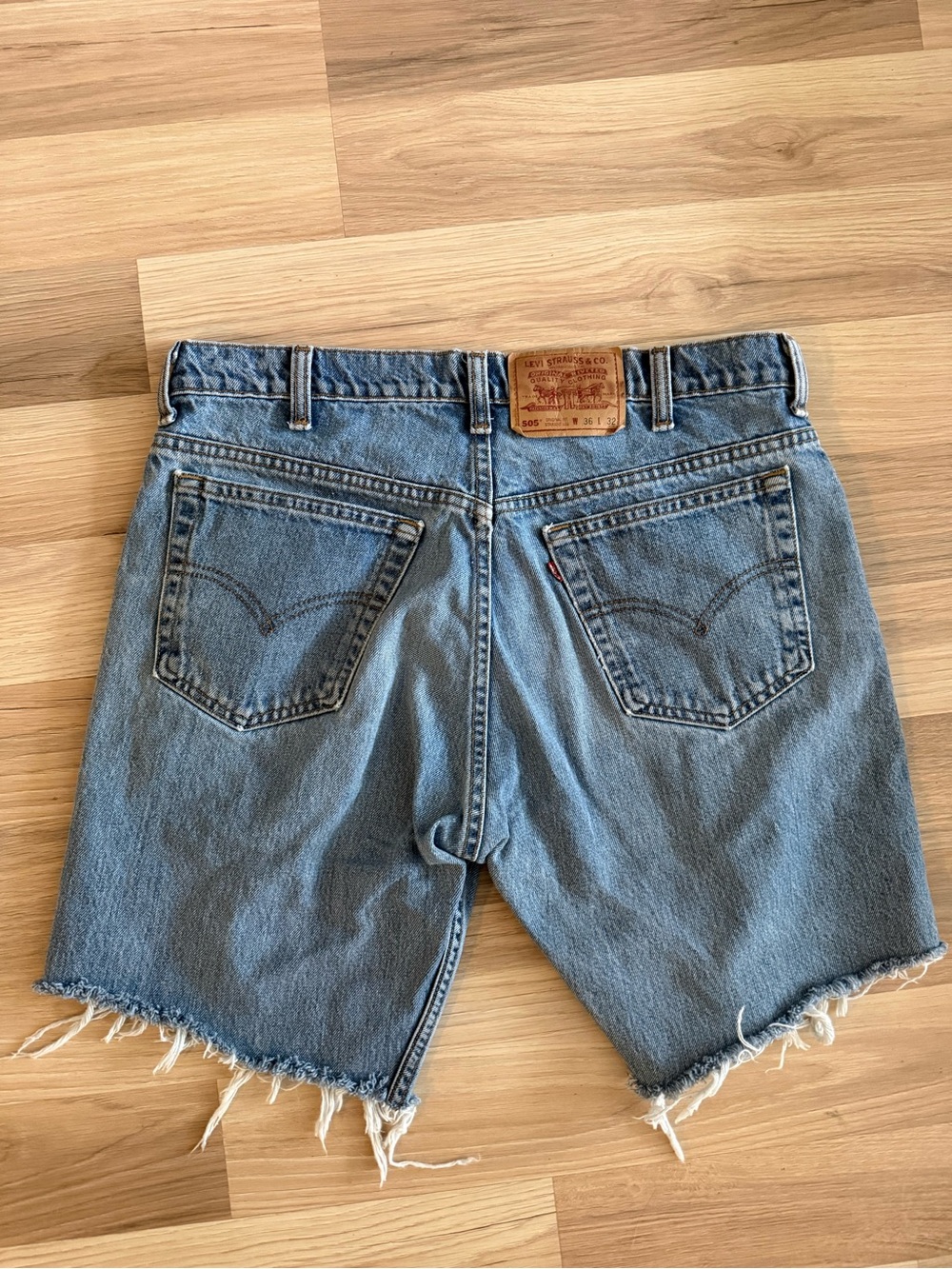 Levi's 505 Cut-Off Denim Shorts - Picture 2 of 3